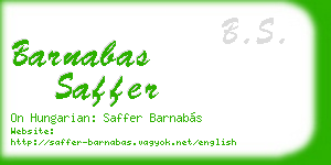 barnabas saffer business card