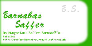 barnabas saffer business card